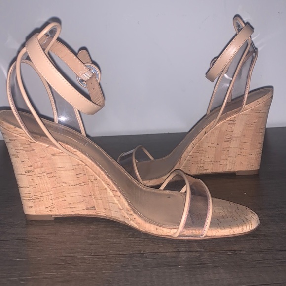 Aquazurra Minimalist PVC & Leather Wedges, Size 37.5 EU / 7 US - Picture 3 of 7
